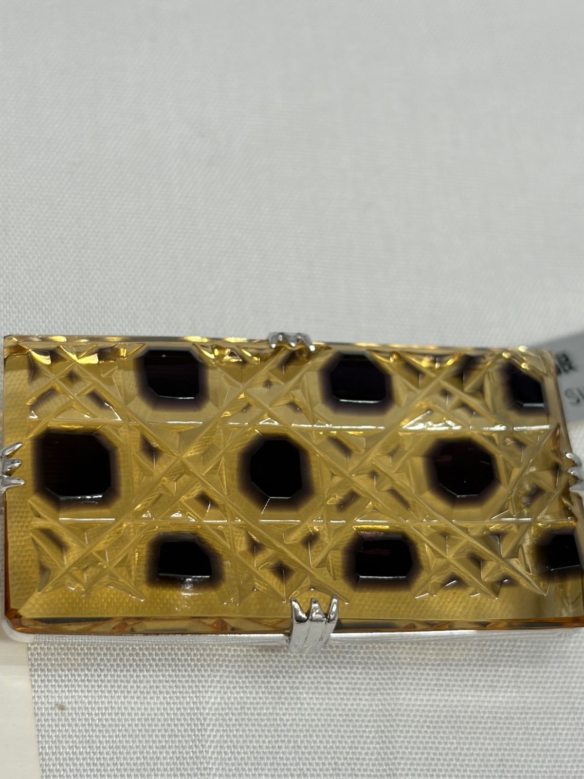 ☆未使用☆ 江戸切子 帯留 瀧澤利夫 シルバー925 ガラス 荒川 - メルカリ