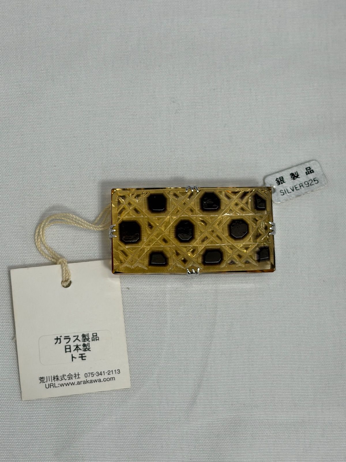 ☆未使用☆ 江戸切子 帯留 瀧澤利夫 シルバー925 ガラス 荒川 - メルカリ