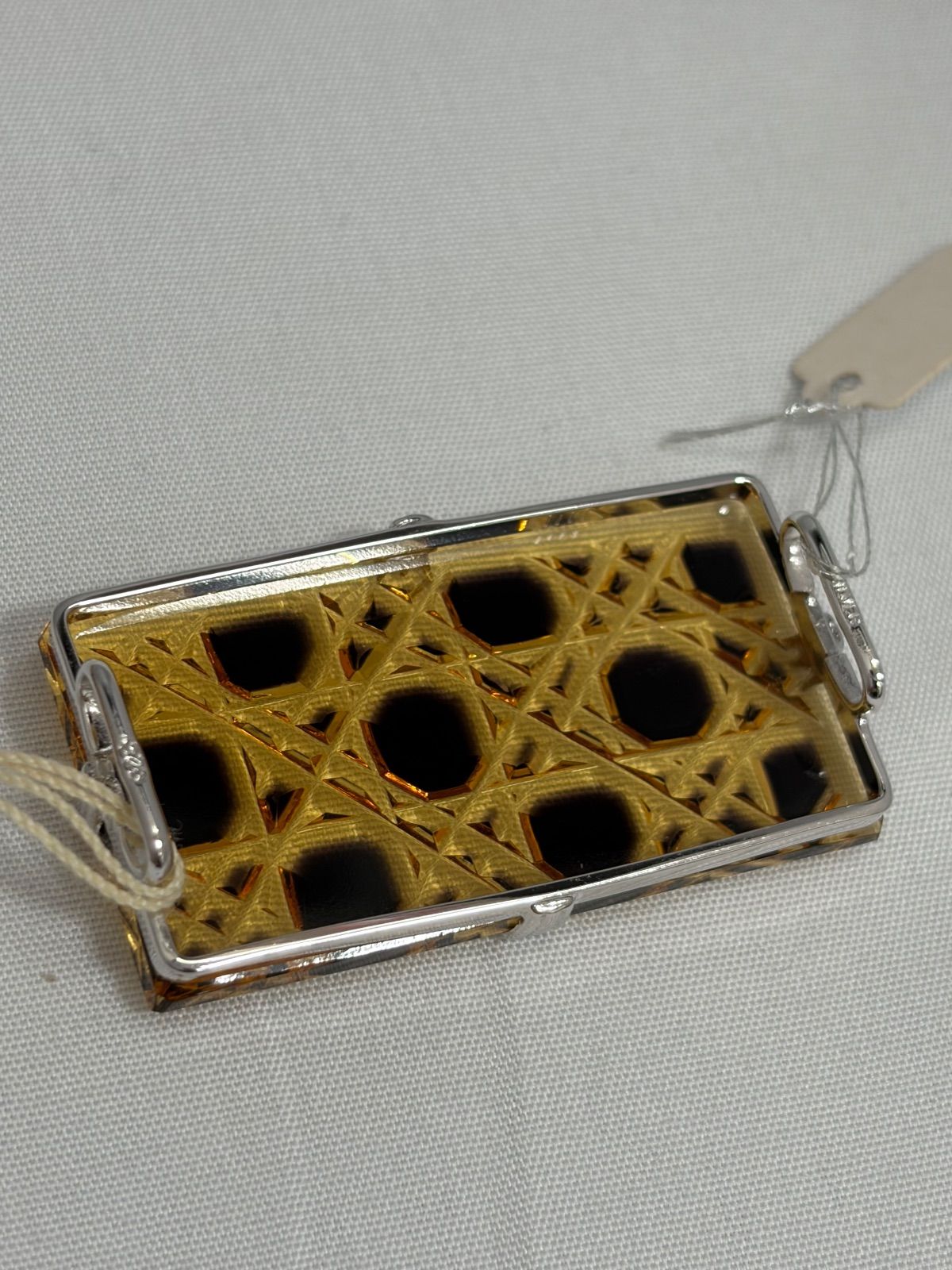 ☆未使用☆ 江戸切子 帯留 瀧澤利夫 シルバー925 ガラス 荒川 - メルカリ