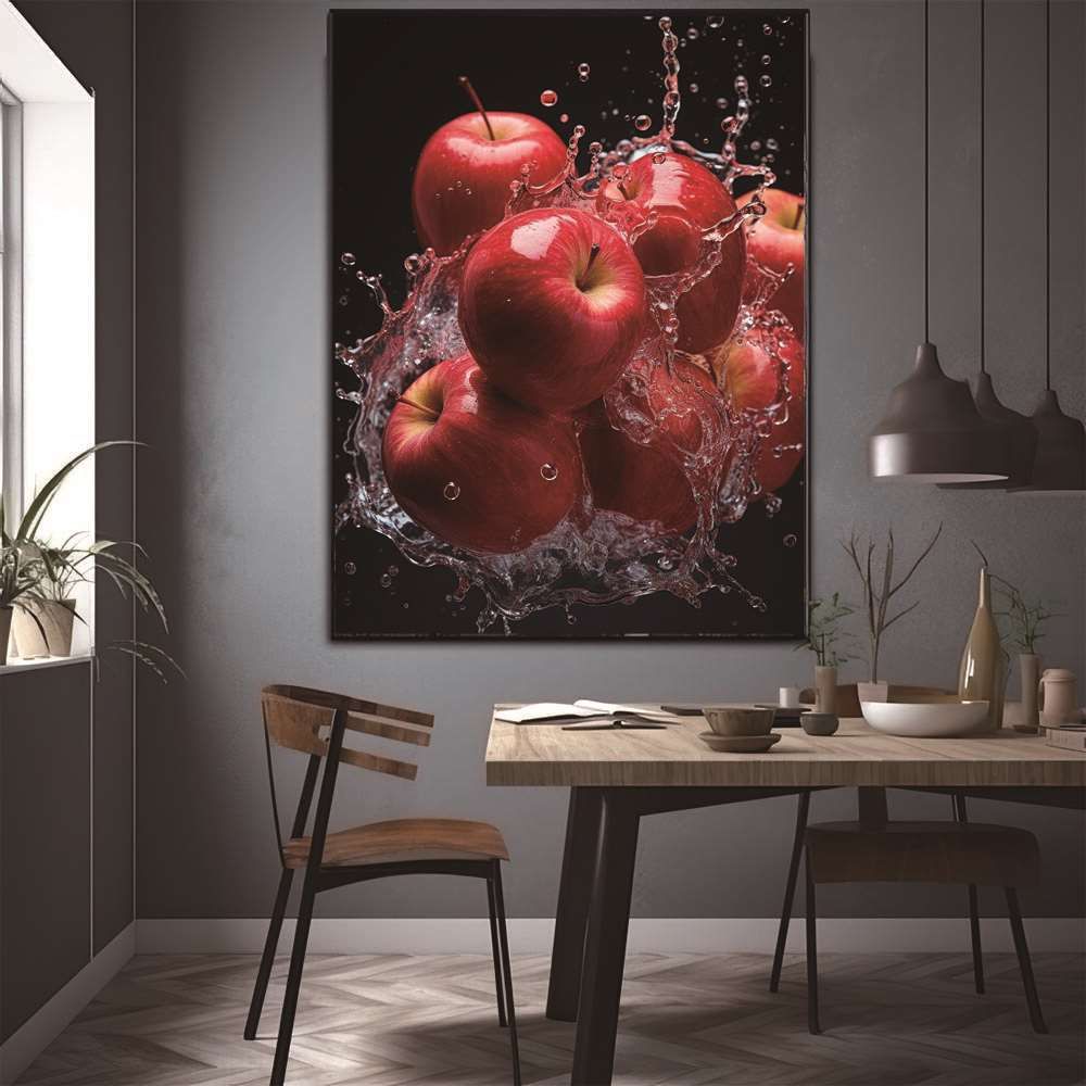 B3サイズ（約36x51cm）】【lh-poster-1659】【フレーム付き】アップル