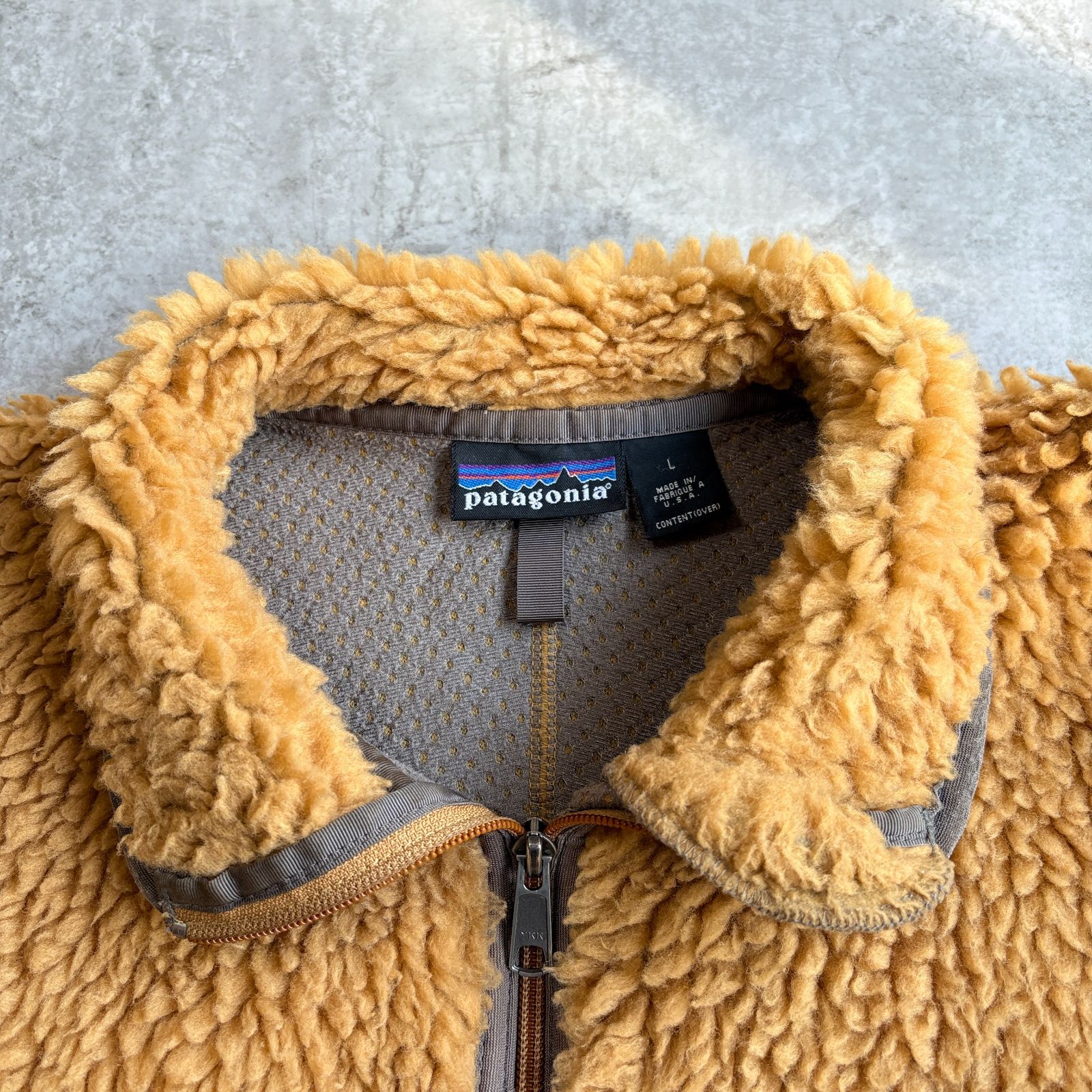 00s 2002年 USA製 patagonia classic Retro Cardigan 【 Tequila Gold 