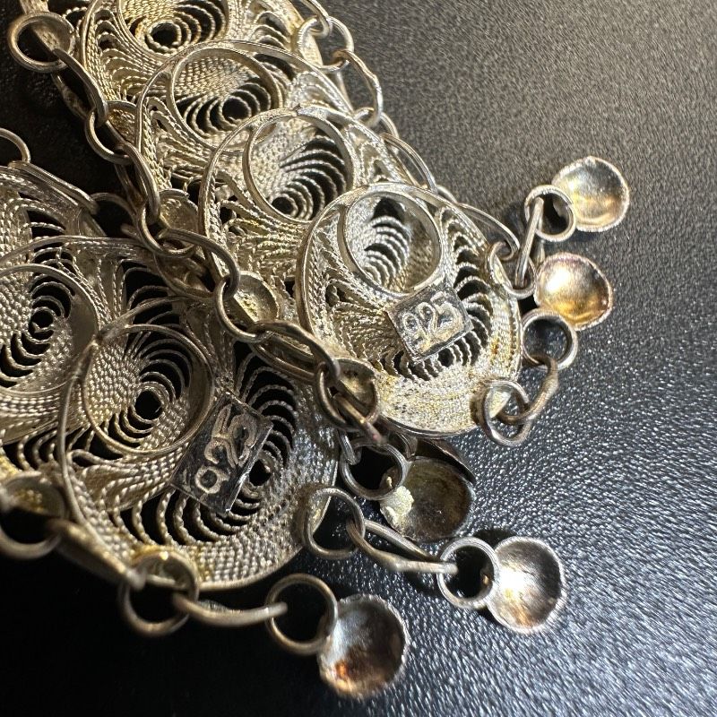 vintage】フィリグリー アウトレット シルバー製 925刻印 3点セット