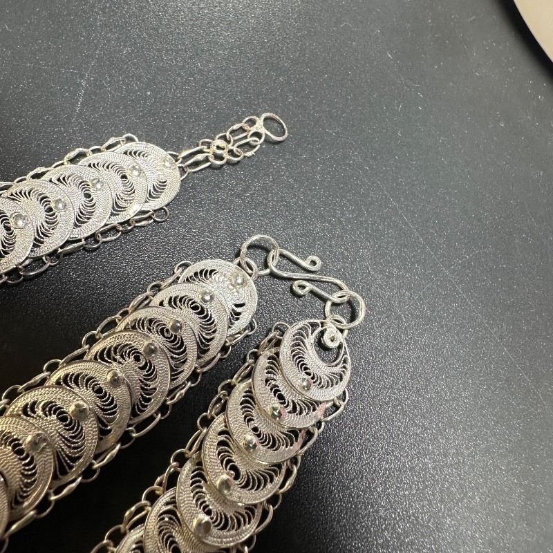 vintage】フィリグリー アウトレット シルバー製 925刻印 3点セット