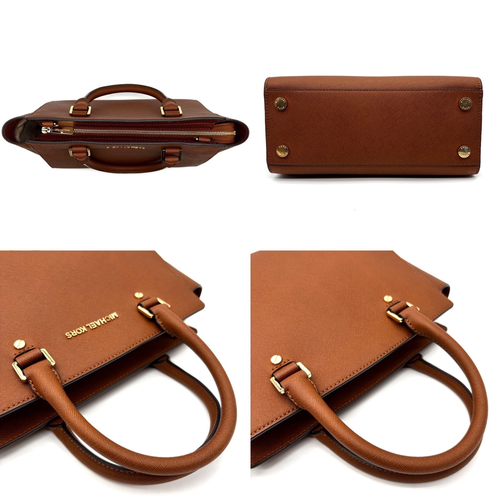  級 マイケルコース セルマ ショルダーバッグ ハンドバッグ 2 way レディース ブラウン レザー 本革 小さいサイズ ショルダーバッグ ショルダーバッグ