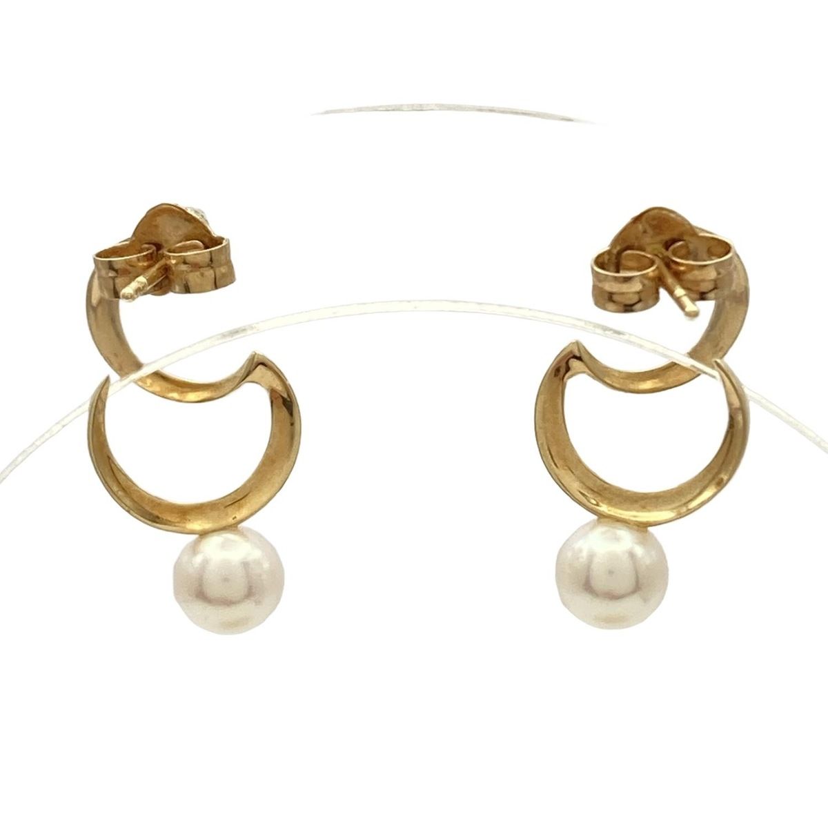 STAR JEWELRY スタージュエリー ピアス K 10 YG アイボリー