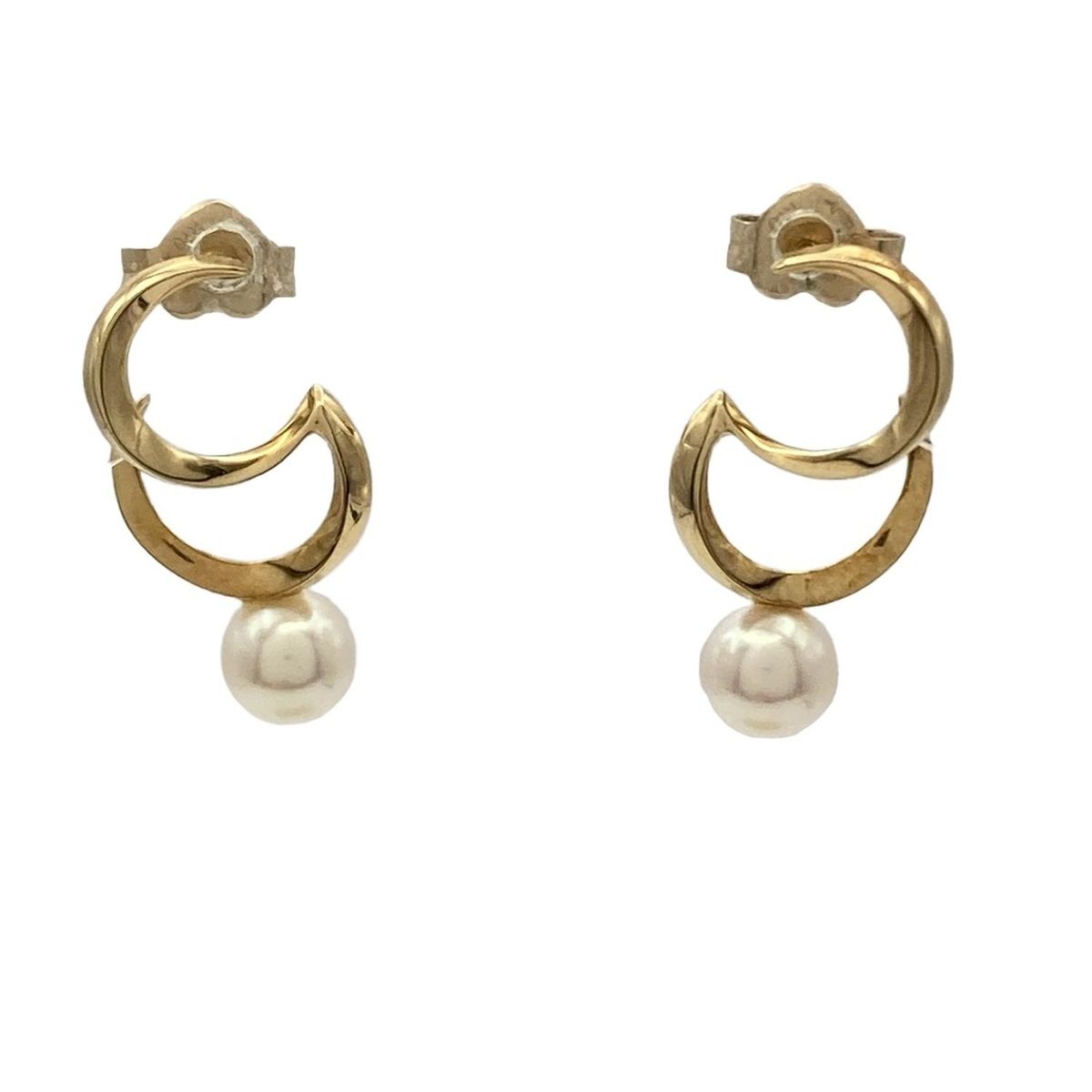 STAR JEWELRY スタージュエリー ピアス - K 10 YG×アイボリー