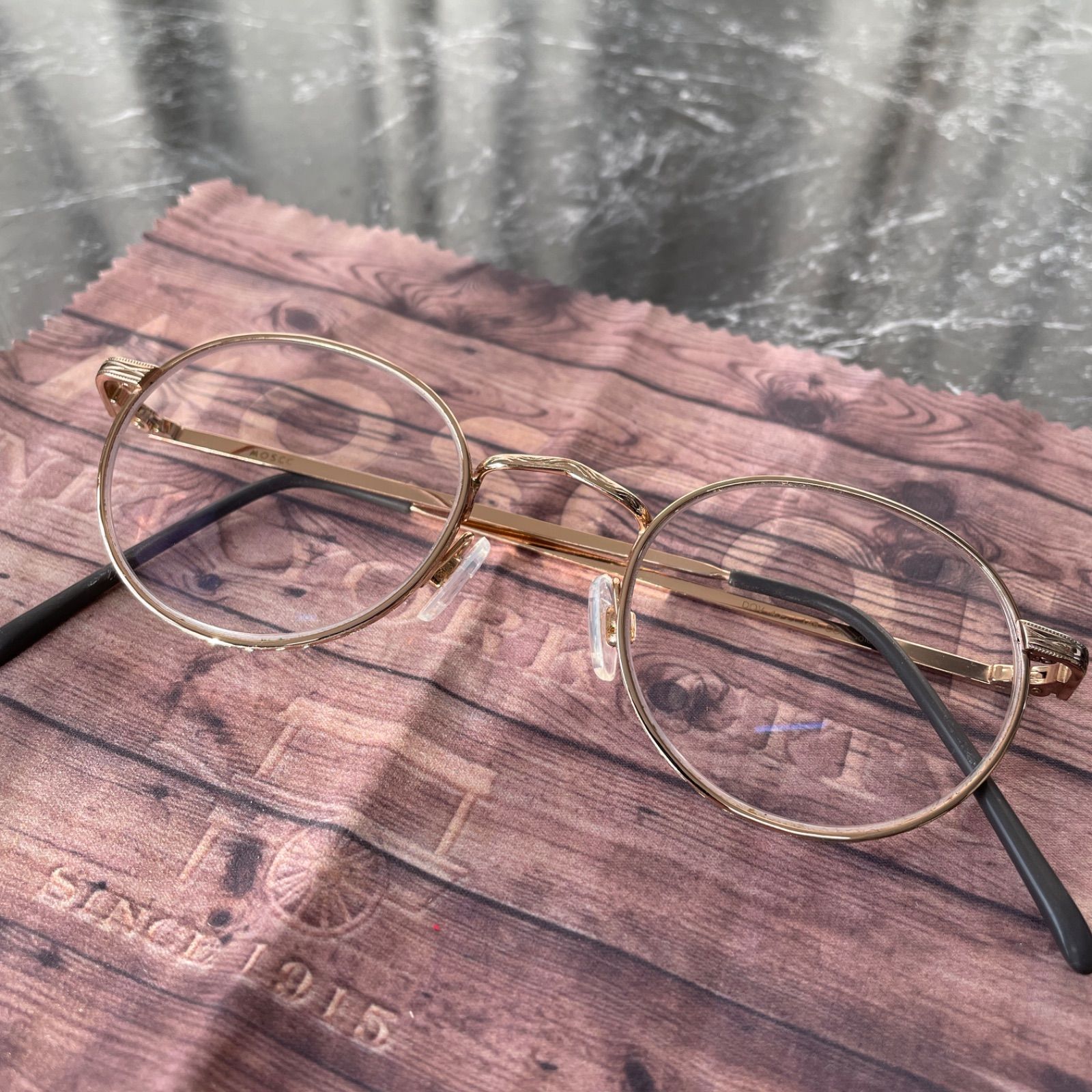 度入り MOSCOT モスコット DOV ドーブ ラウンドボストン メガネ 