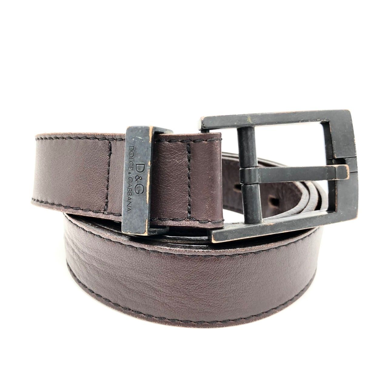 美品】D&G ドルチェ&ガッバーナ レザーベルト 茶色 ブラウン - メルカリ