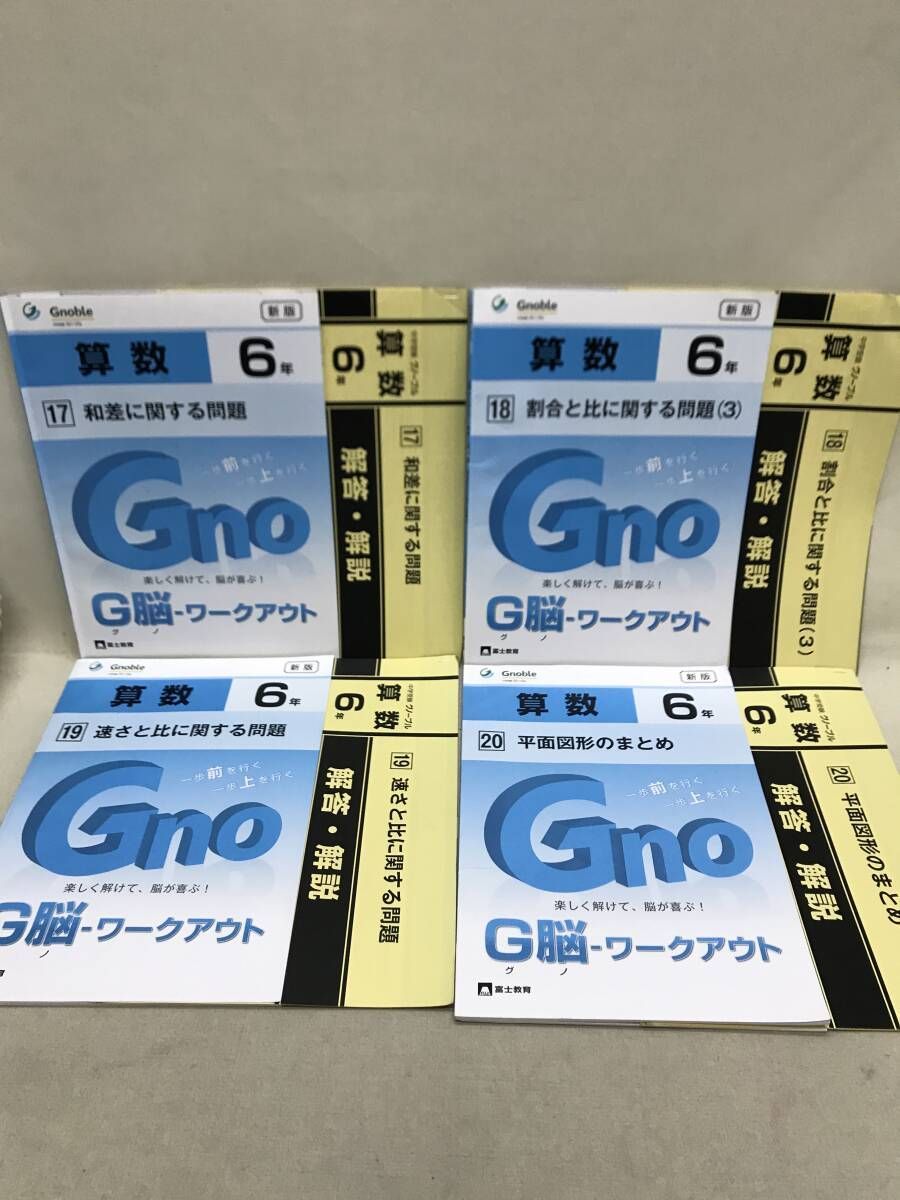 富士教育 中学受験 グノーブル G脳-ワークアウト 算数6年 1-20 20冊