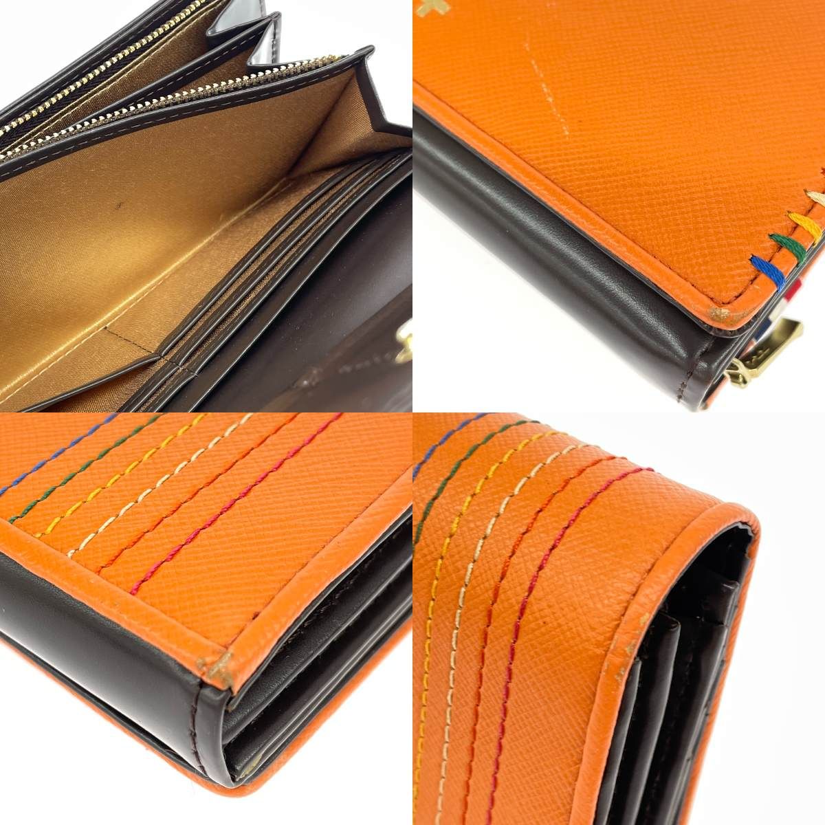 CASTELBAJAC カステルバジャック 二つ折り長財布 家紋ロゴ/レザー/箱付