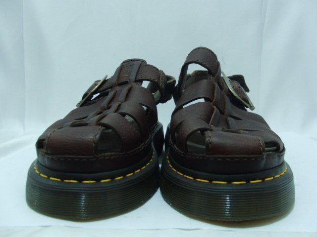  Dr Martens ドクターマーチン WRENLIE GRIZZLY LEATHER SANDALS フィッシャーマン サンダル サイズ USM 8 ブラウン シューズ サンダル サンダル