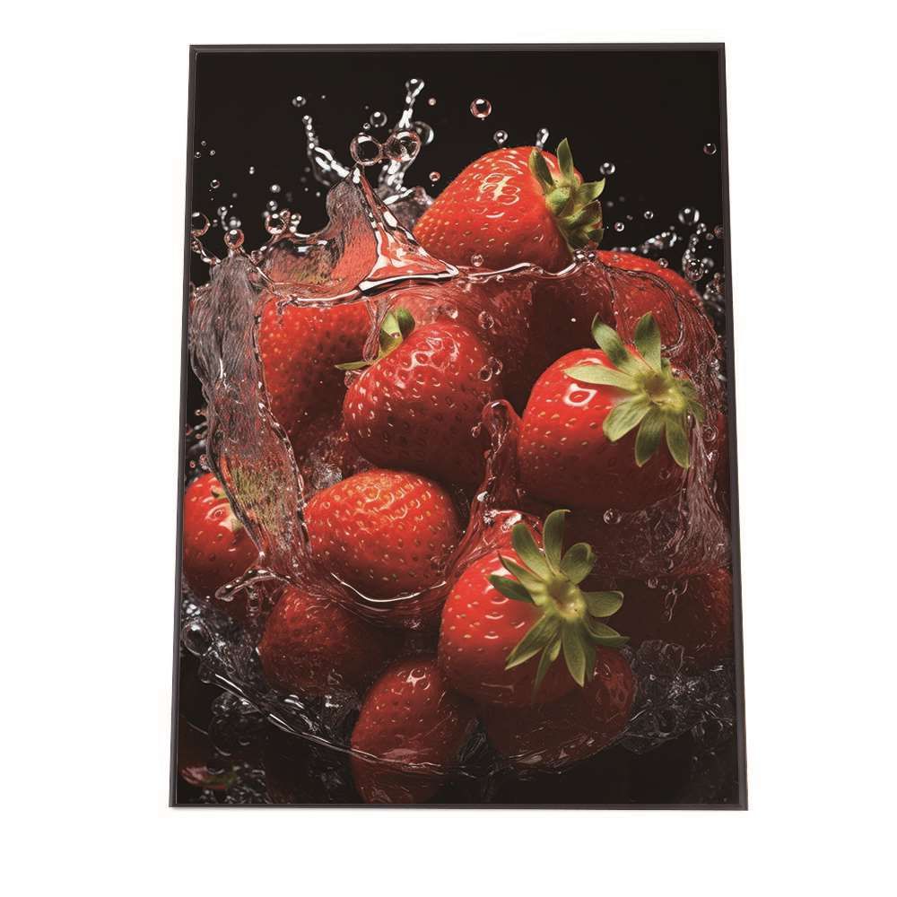 B3サイズ（約36x51cm）】【lh-poster-1702】【フレーム付き】イチゴ