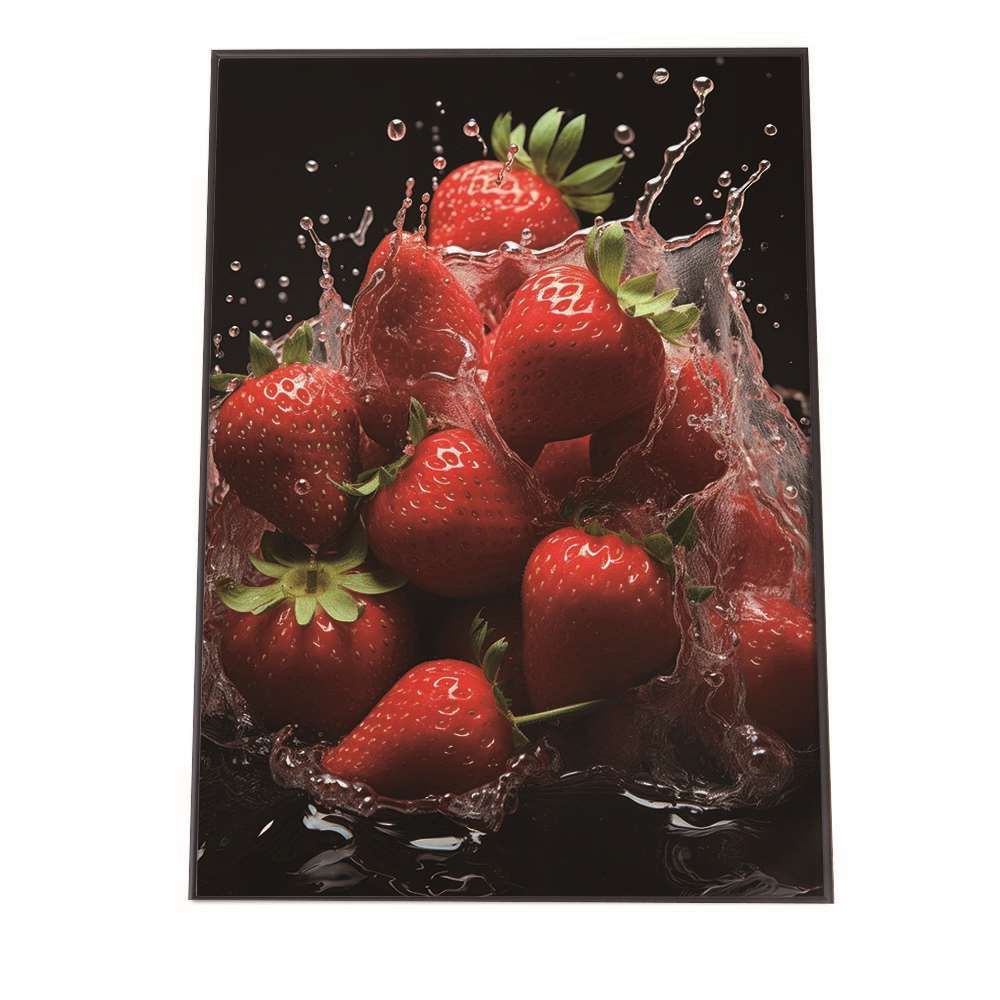 B3サイズ（約36x51cm）】【lh-poster-1706】【フレーム付き】イチゴ