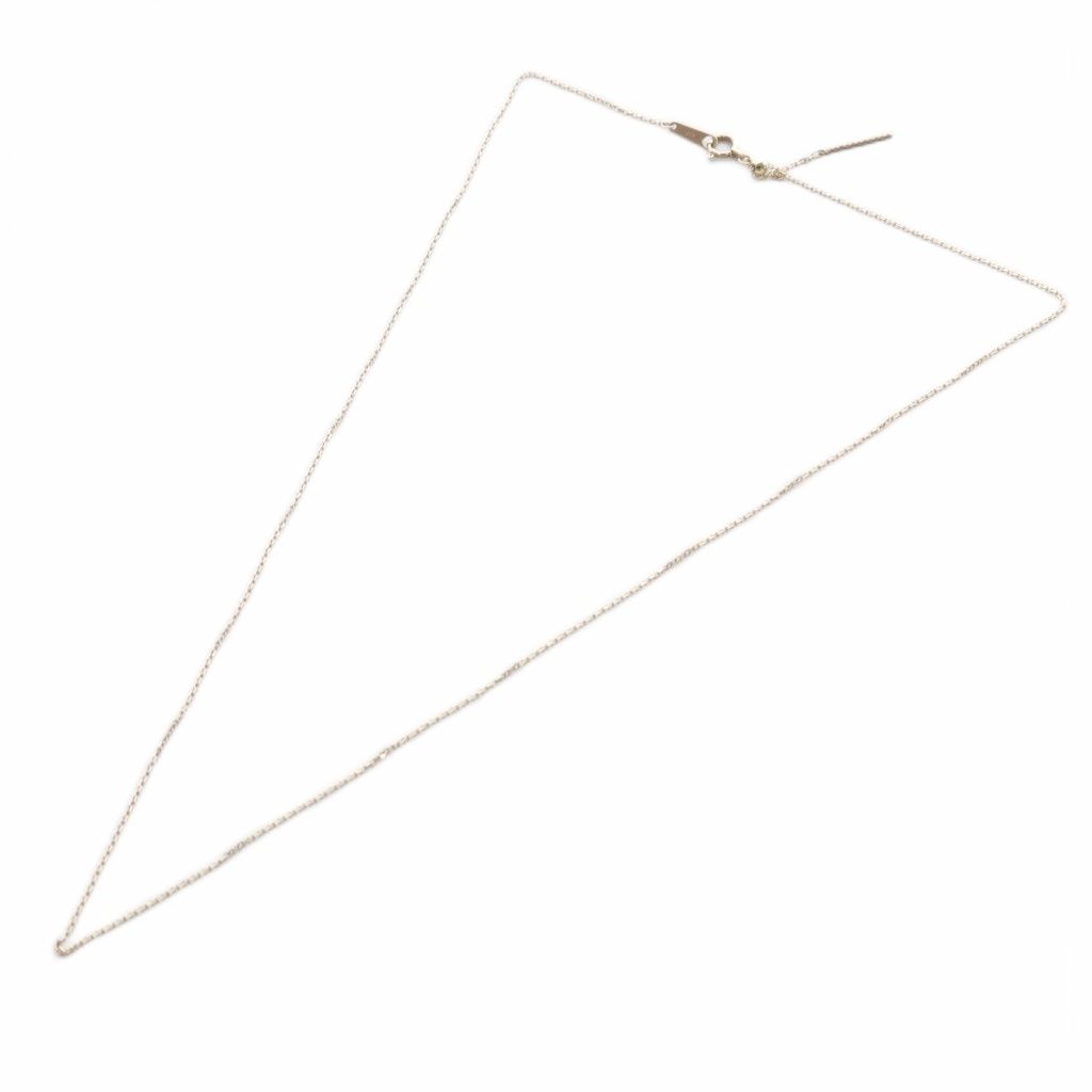 アガット agete ピンスライド 本物 チェーンネックレス K10 イエロー