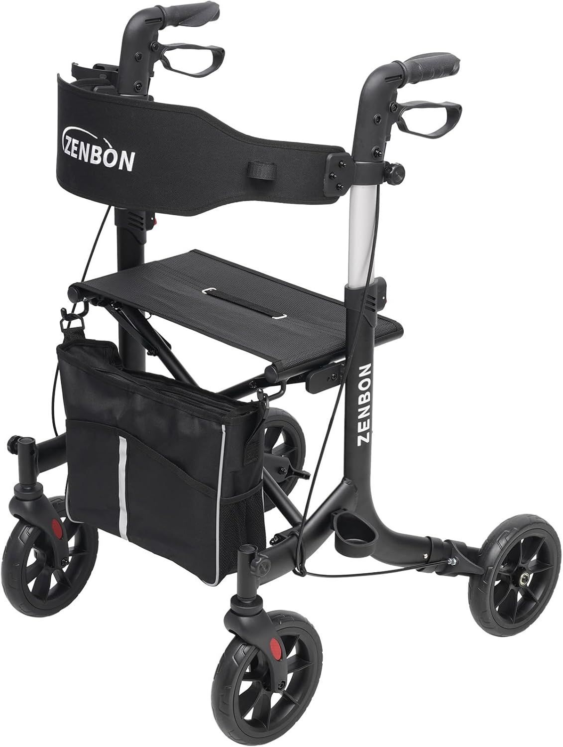 歩行器 シルバーカー 高齢者用 軽量アルミ製 室内 屋外 座れる 耐荷重150 kg 730649