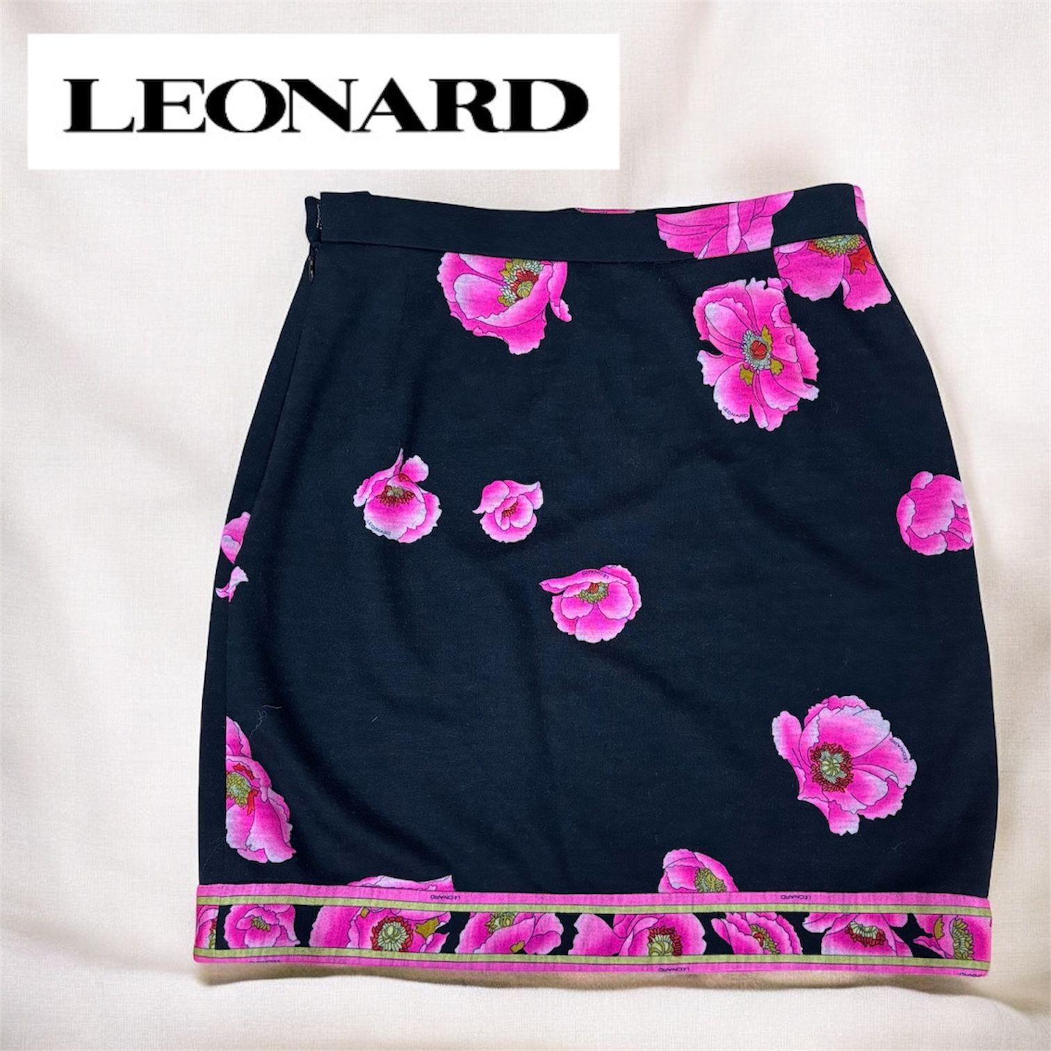LEONARD レオナール ピンク花柄スカート - メルカリ