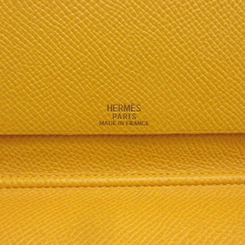  エルメス HERMES アジェンダ ヴィジョン クシュベル 手帳カバー スケジュール帳 システム手帳 レザー □B刻印 イエロー AA FF カレンダー スケジュール 文房具 事務用品