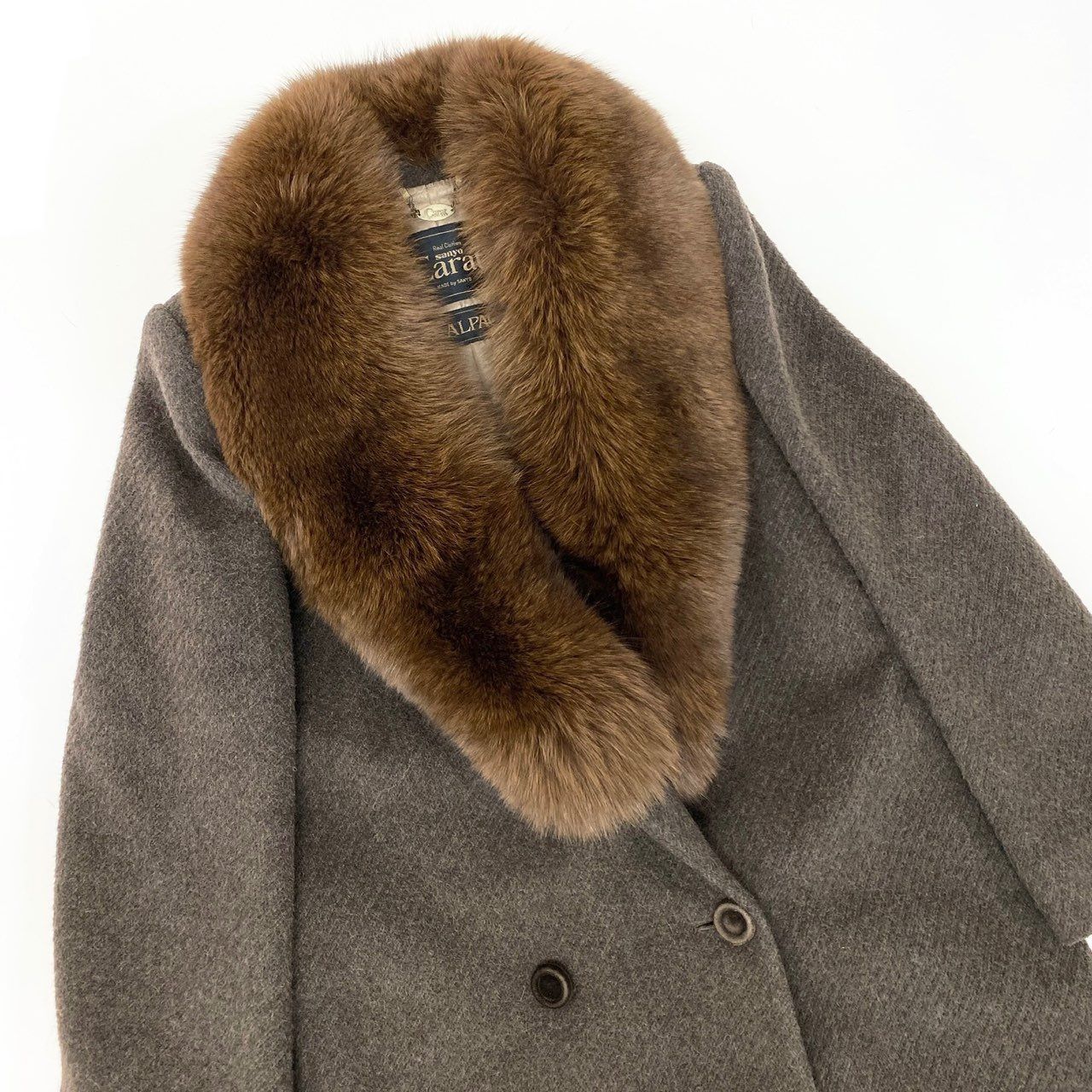 52L9 SANYO Carat サンヨー 染めブルーフォックスファー アルパカ