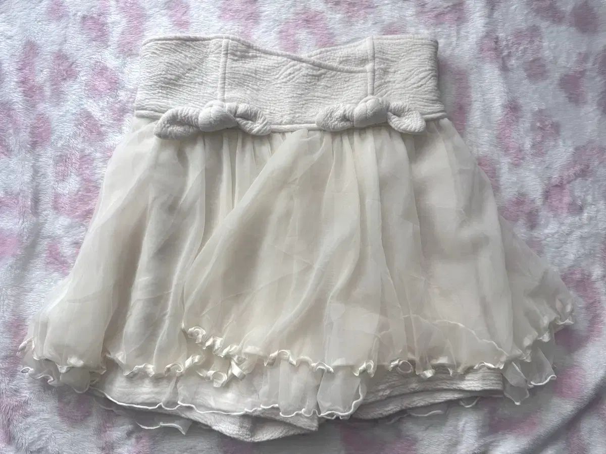リズリサ 白 レース リボン キュロットスカート 달천깔히메갸루ラテギャル姫カジュアル