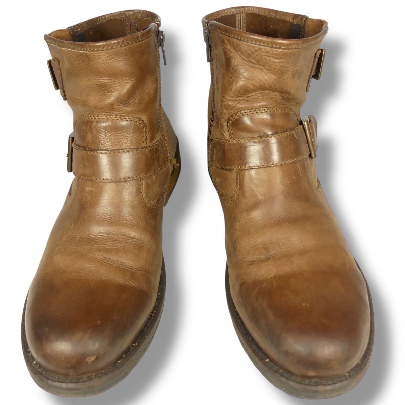 CEDAR CREST セダークレスト エンジニアブーツ 26.5 本革 ショート バイク メンズ 茶 ライダースブーツ エンジニアブーツサイズ26.5 cm一覧 SEULB屋着古 X 8123