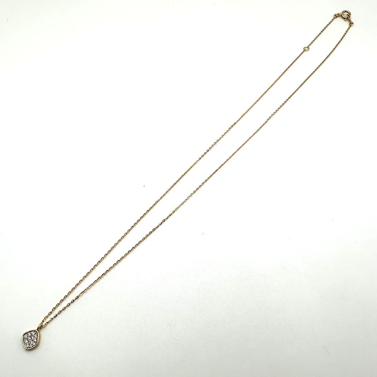 返品OK】美品 ete エテ K18 YG レイヤー サーフェス ダイヤモンド 0.05 
