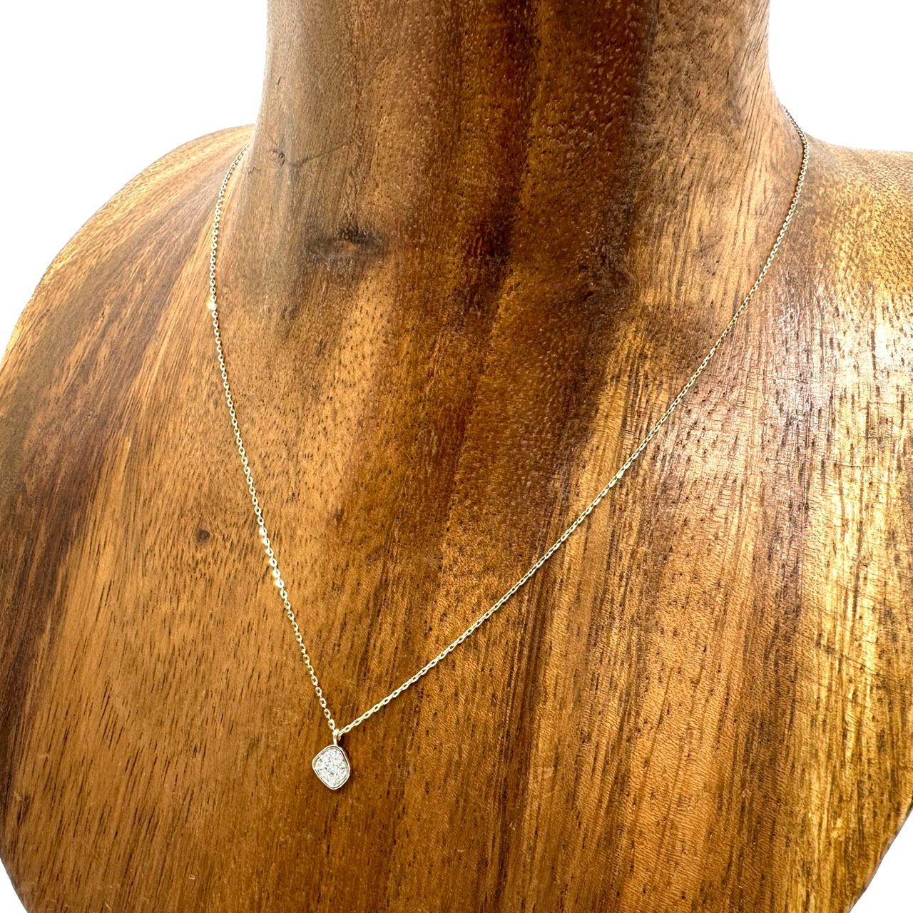 返品OK】美品 ete エテ K18 YG レイヤー サーフェス ダイヤモンド 0.05