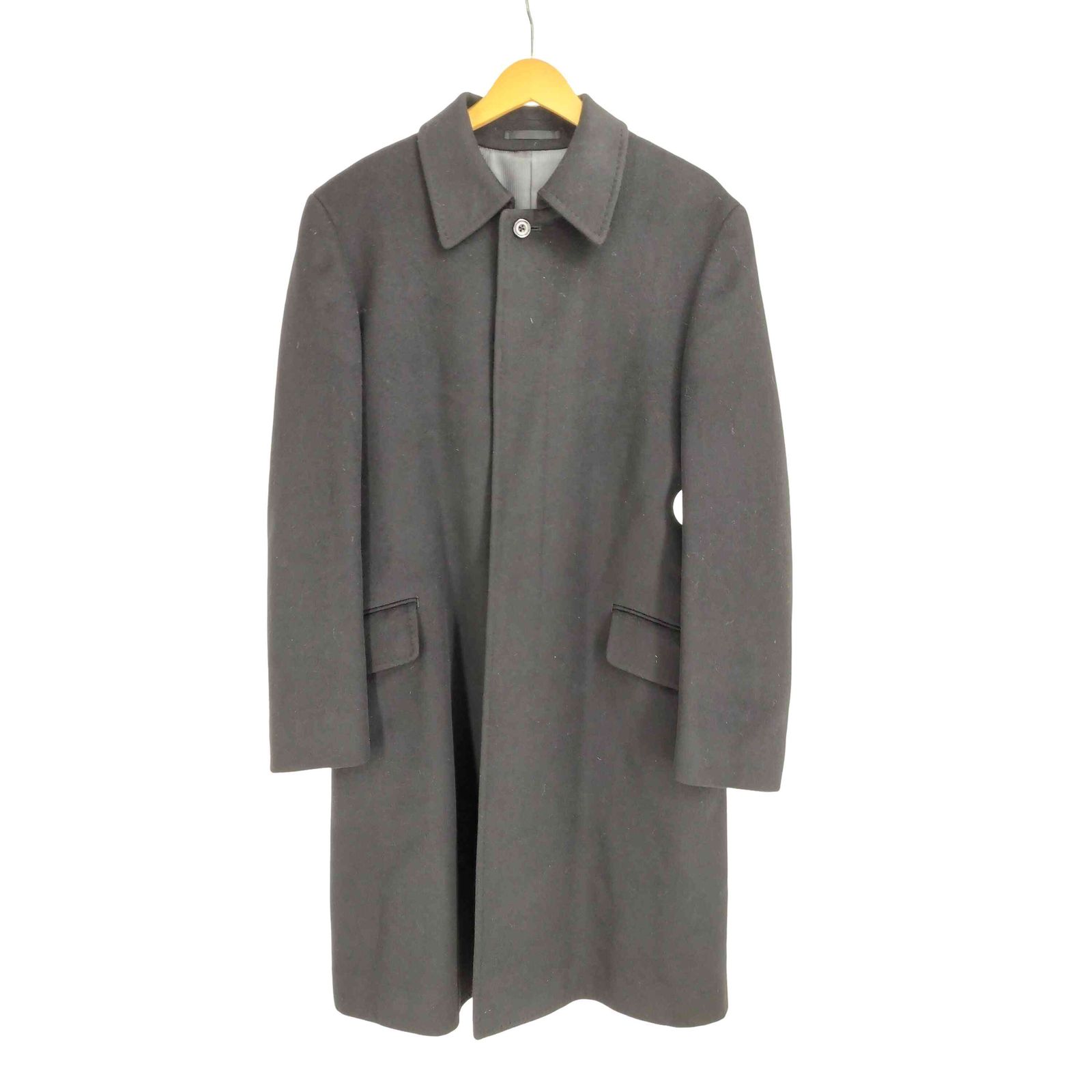 ティモシーエヴェレスト timothy everest カシミア 比翼 ステンカラーコート メンズ import XL