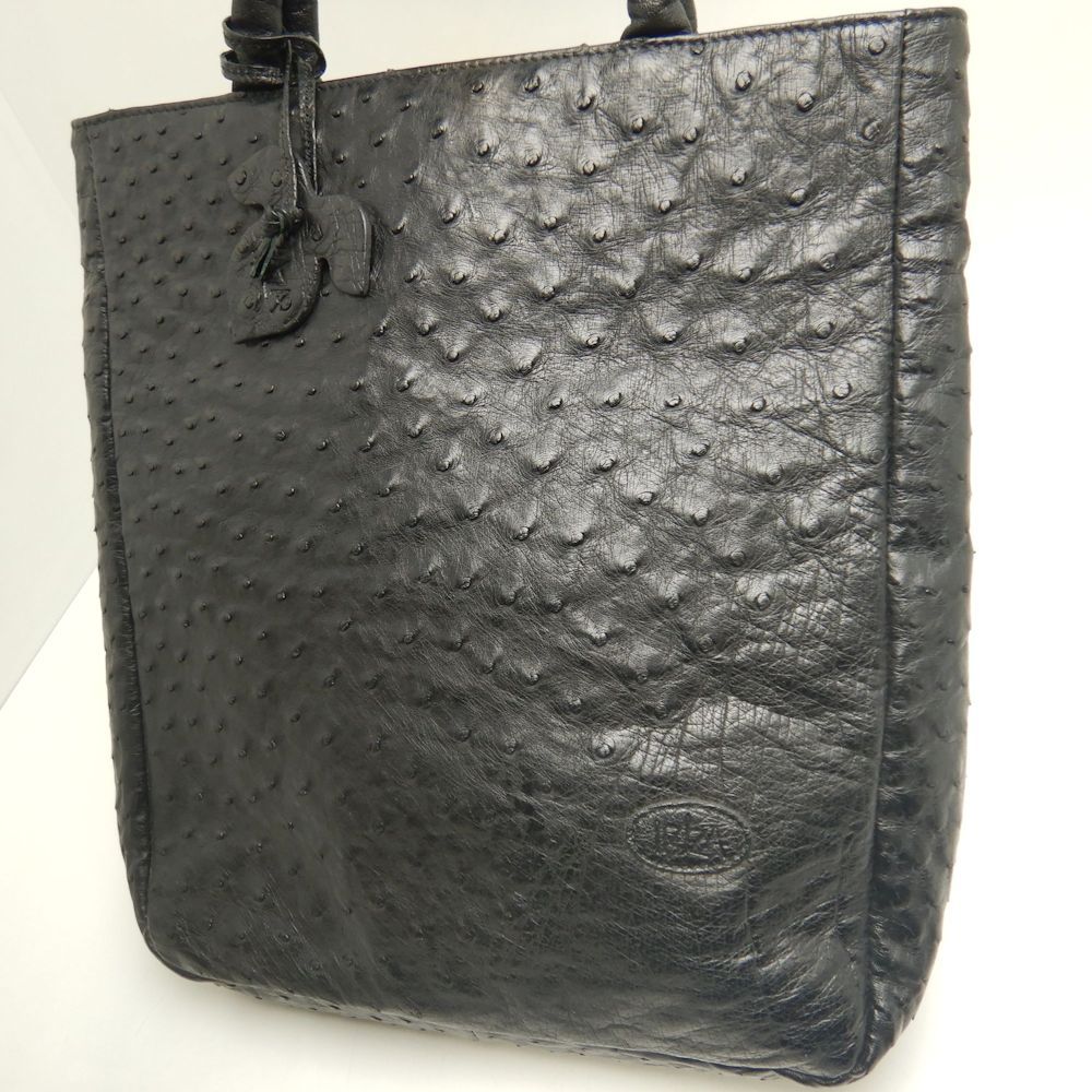 IBIZA イビサ トートバッグ オーストリッチ ブラック レディース