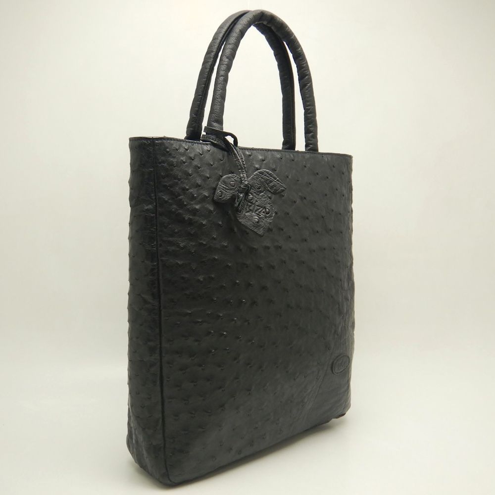 IBIZA イビサ トートバッグ オーストリッチ ブラック レディース