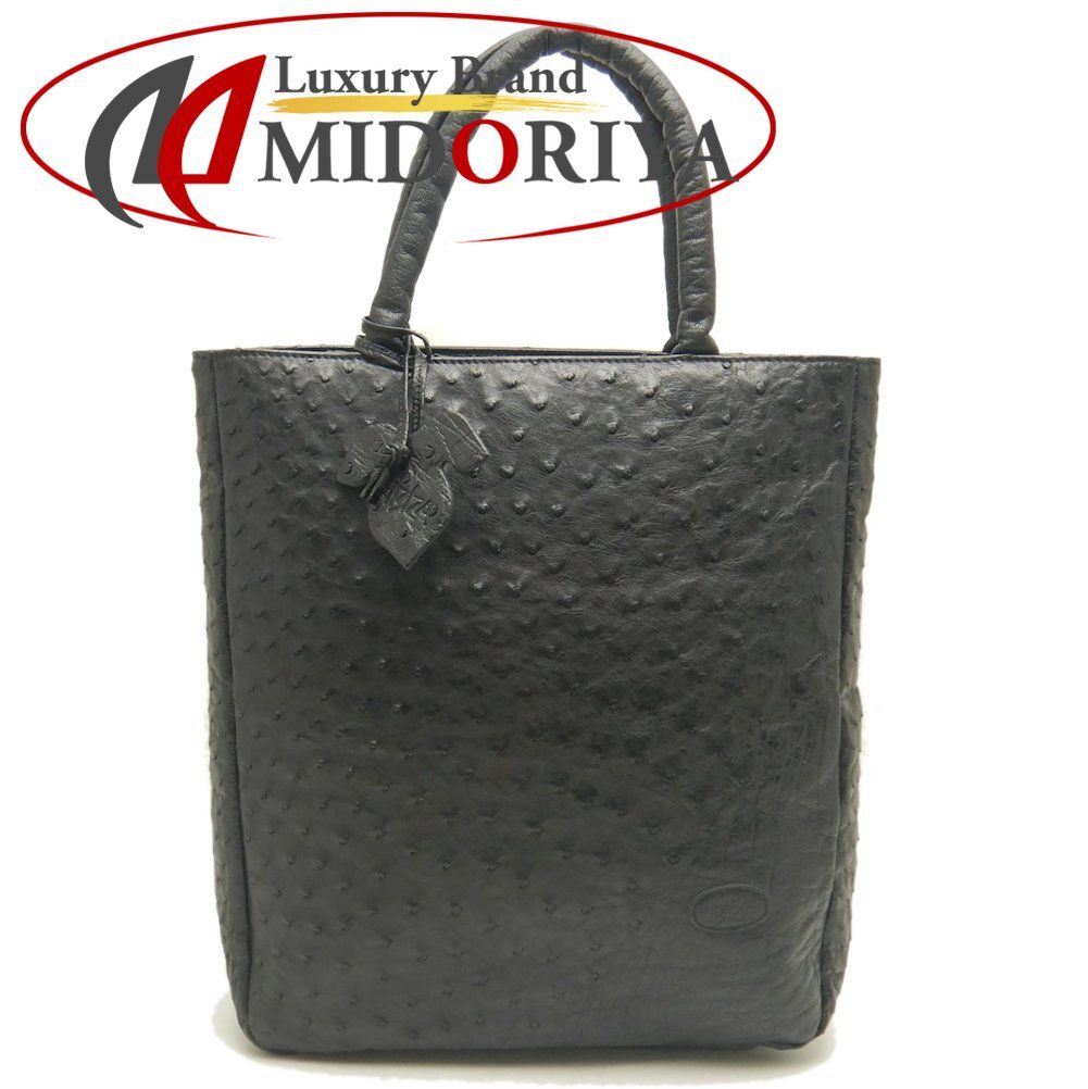 IBIZA オーストリッチレザーバッグ IBIZA イビサ トートバッグ オーストリッチ ブラック レディース