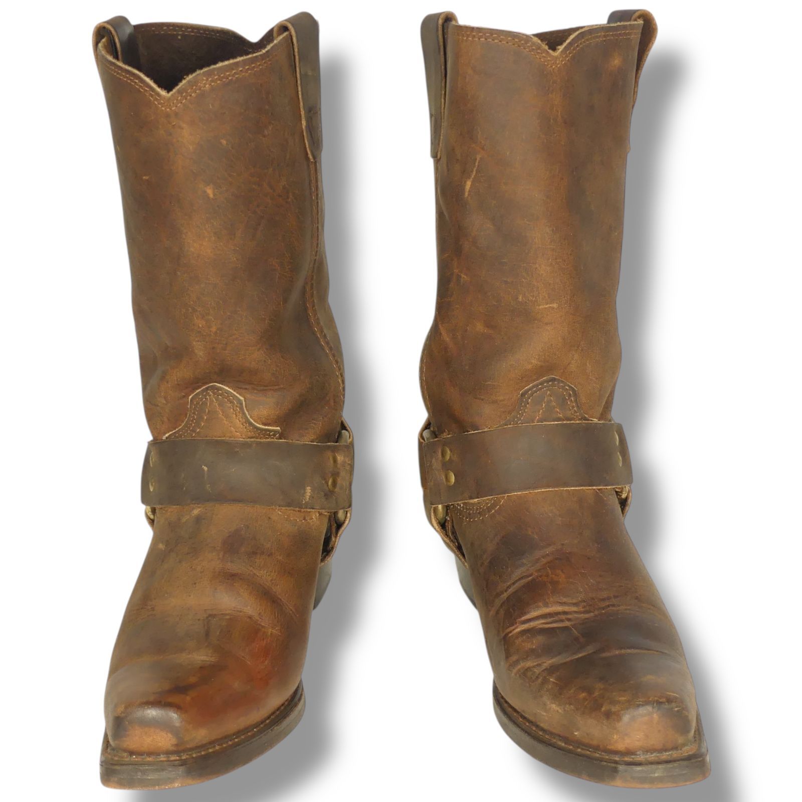 DURANGO デュランゴ エンジニアブーツ 本革 リングブーツ ロング バイク メンズ 7.5 EE 茶 ライダースブーツ リングブーツサイズ25.5 cm一覧 SEULB屋着古 X 8103