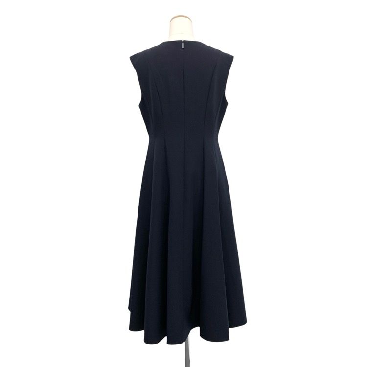 Rene ルネ 2wayストレッチ タック ドレス ワンピース ネイビー 36 5346060