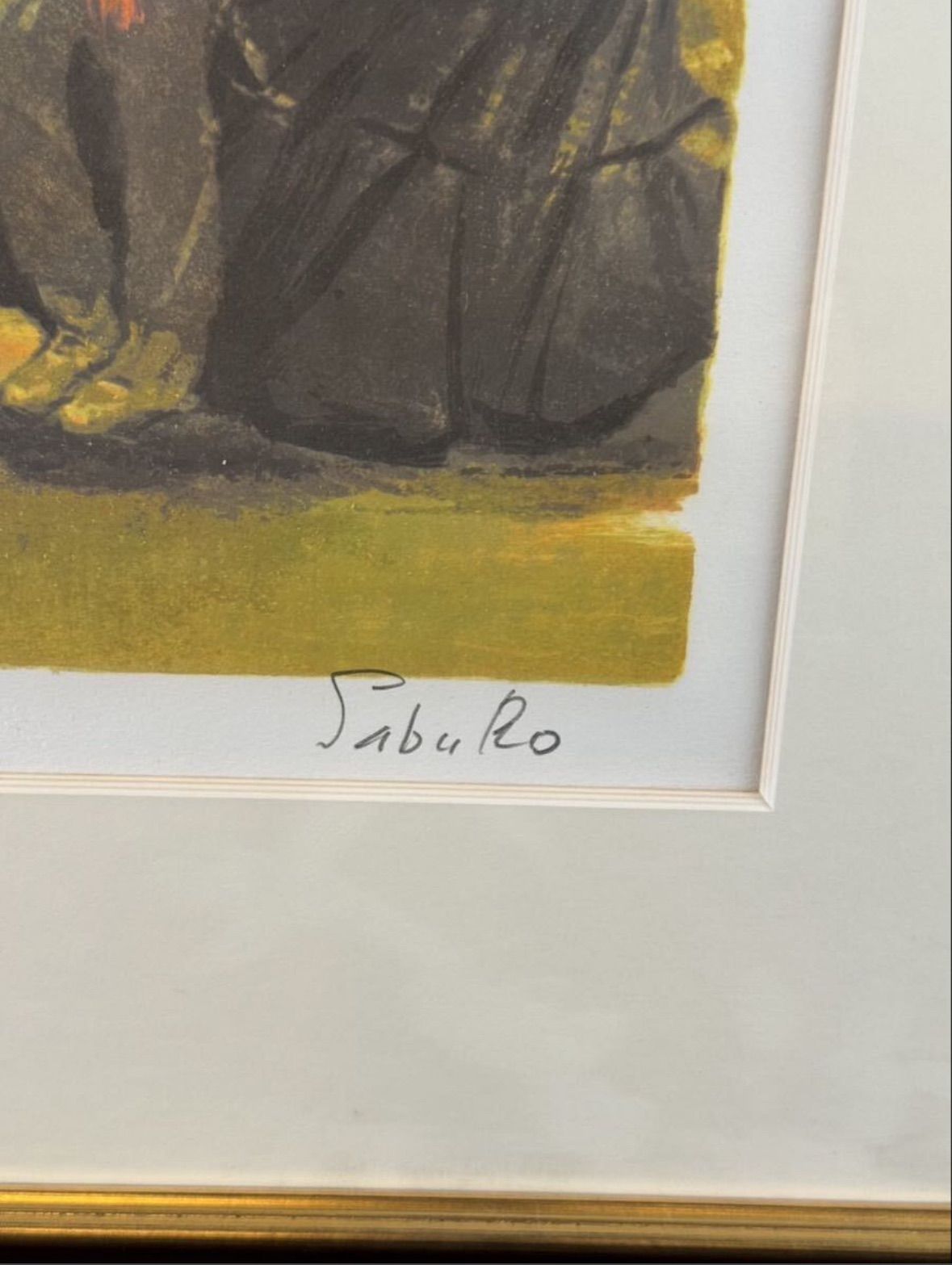 斎藤三郎「祭りの馬車」リトグラフ 10号大 限定 1991年 共シール 直筆