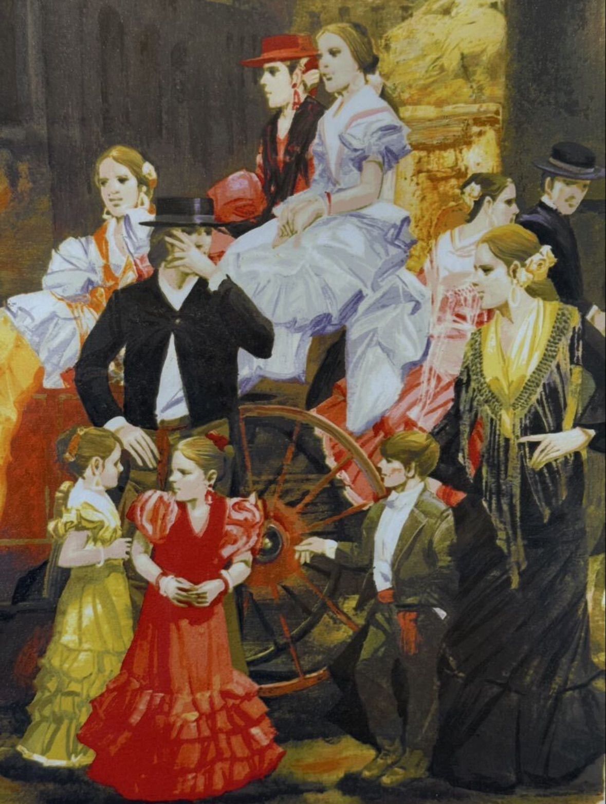 斎藤三郎　リトグラフ　石版画　「祭りの馬車」　48/200　額装　C　4537A 斎藤三郎 リトグラフ 石版画 「祭りの馬車」 48/200 額装 C 4537A 斎藤