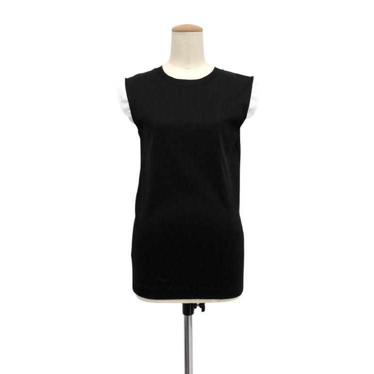 THE RERACS ザ リラクス TANKTOP ノースリーブ カットソー 38 ブラック×ホワイト 25 SS-RECS-475 L