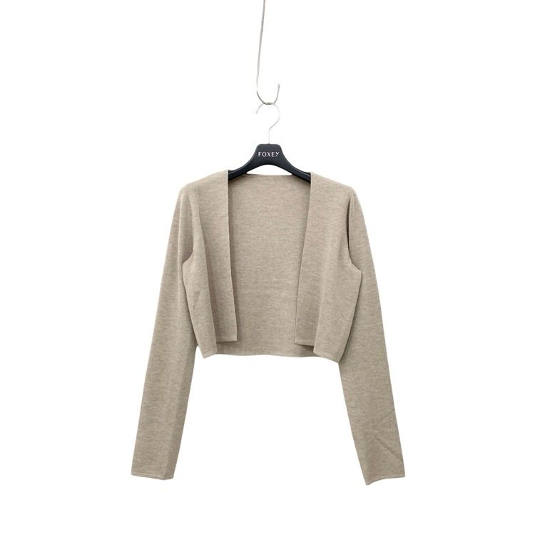 FOXEY フォクシー ボレロ レディスクエア カシミヤ シルク ベージュ 38 38107-KAJOA