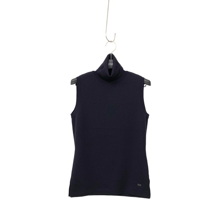 FOXEY フォクシー ウール ニットトップ ドヌーヴ ミッドナイトブルー 38 8993-KATOF