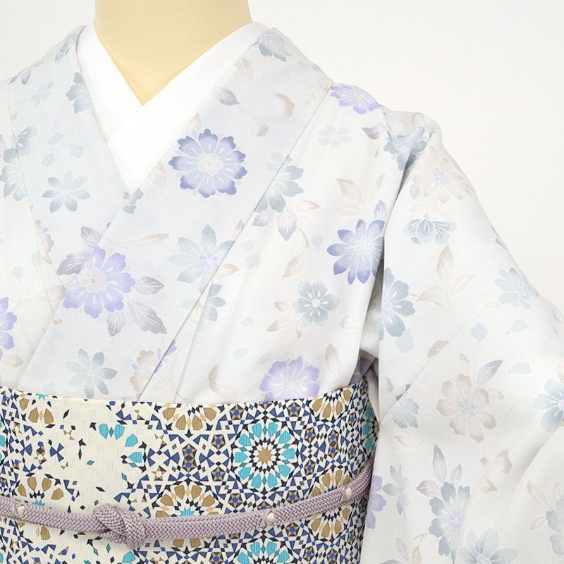 洗える着物 袷 東レシルック 小紋 お仕立て上がりプレタ レディース