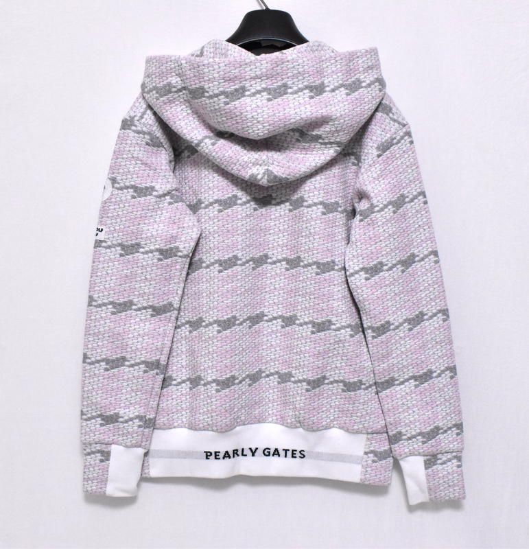 定価３万7400円 パーリーゲイツ フクレ ジャガード ジップパーカー 0 055-3162208 ピンク PEARLY GATES