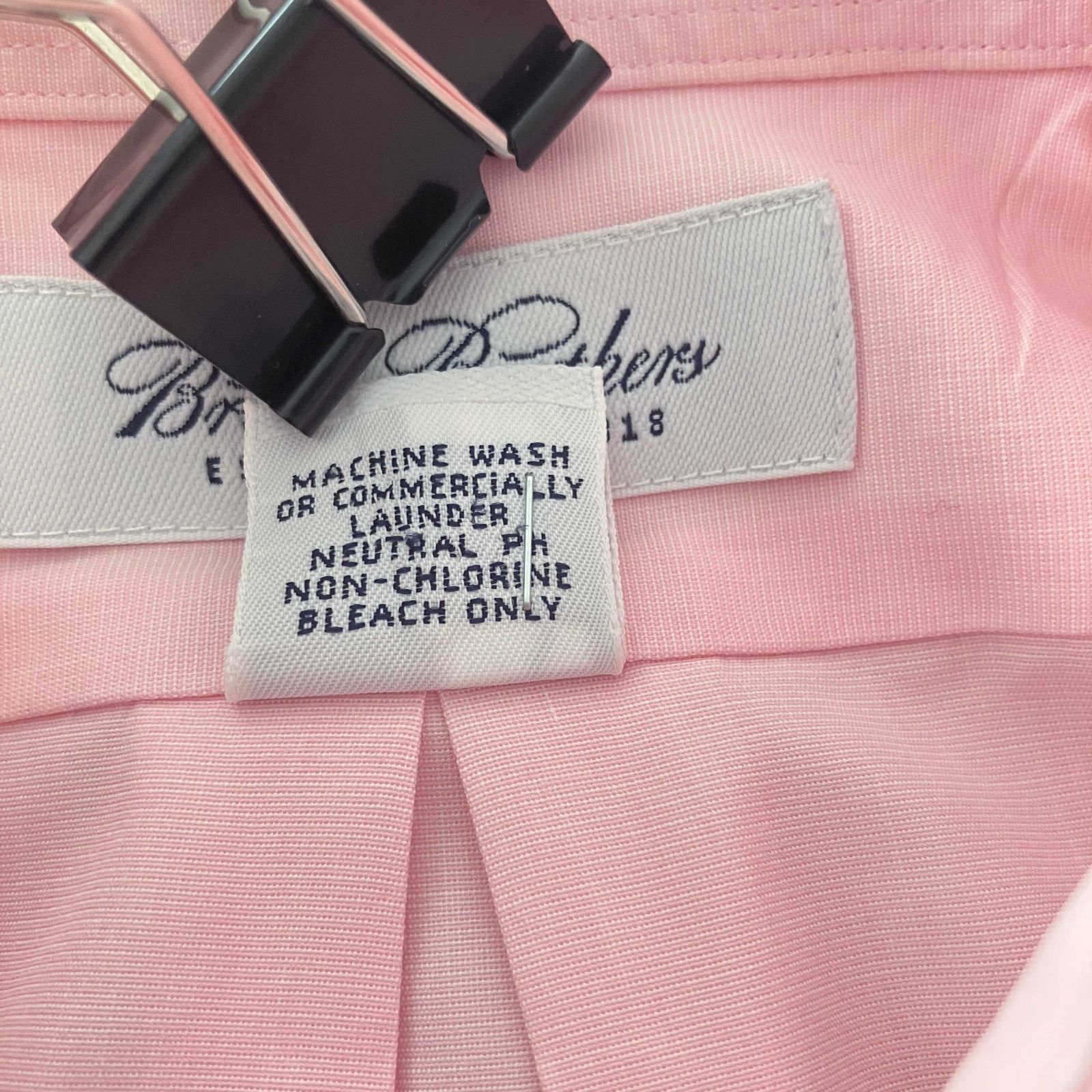 16-33】Brooks Brothers ワイドカラーシャツ / Cotton100% / Solid