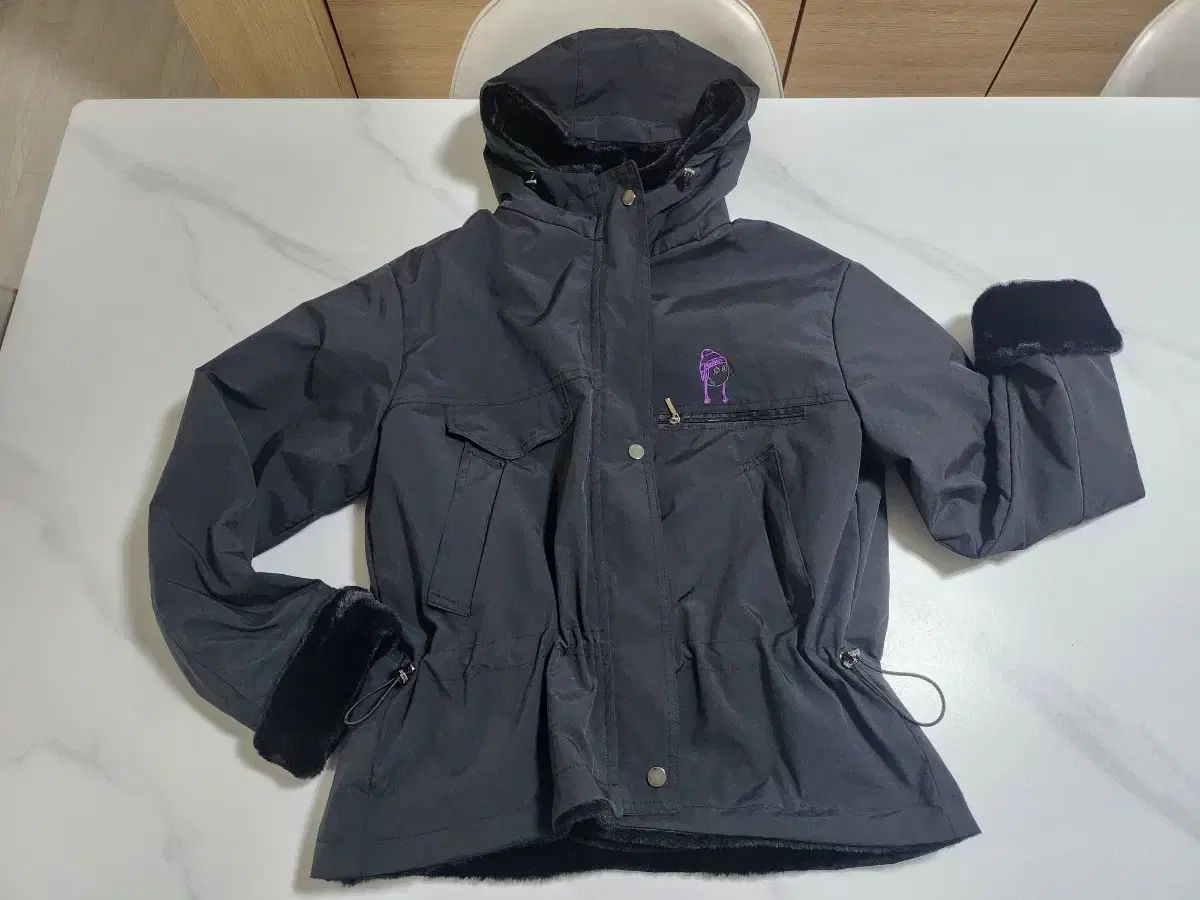 マルボン WHO フード ファー裏地 ブラック アウター 55 66