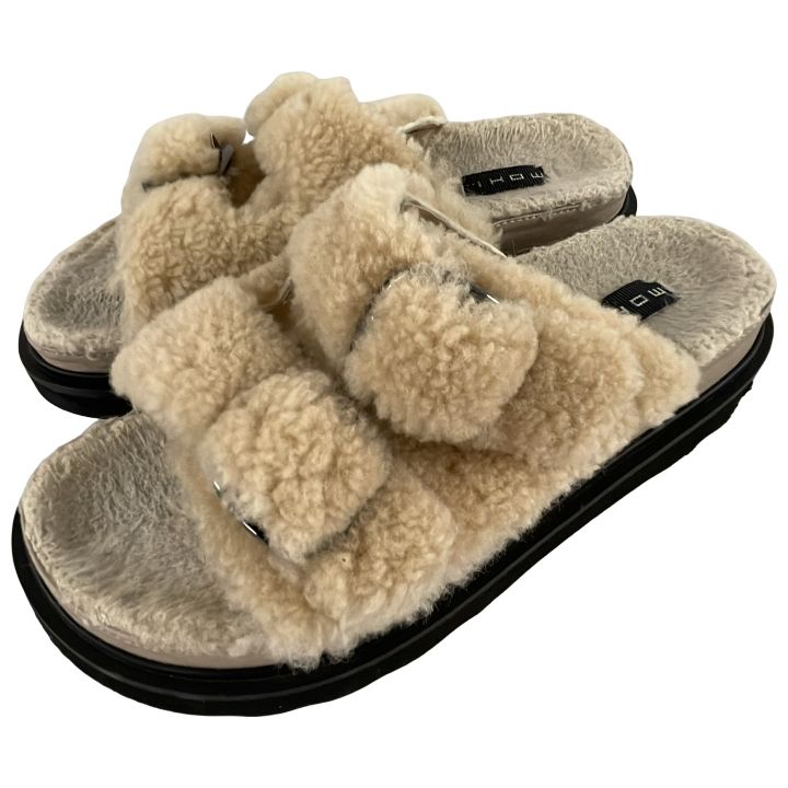 MOHI… (モヒ) ☆ ④ ファーサンダル レディース ベージュ 36 - メルカリ