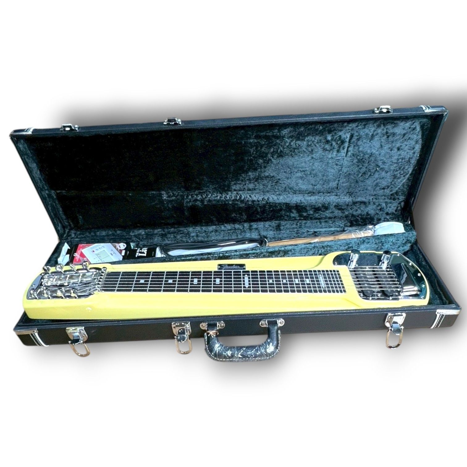 Fender DLX 8 BLD DELUXE スチール ギター 6弦 フェンダー ハードケース 足 保証書付 弦楽器 開封