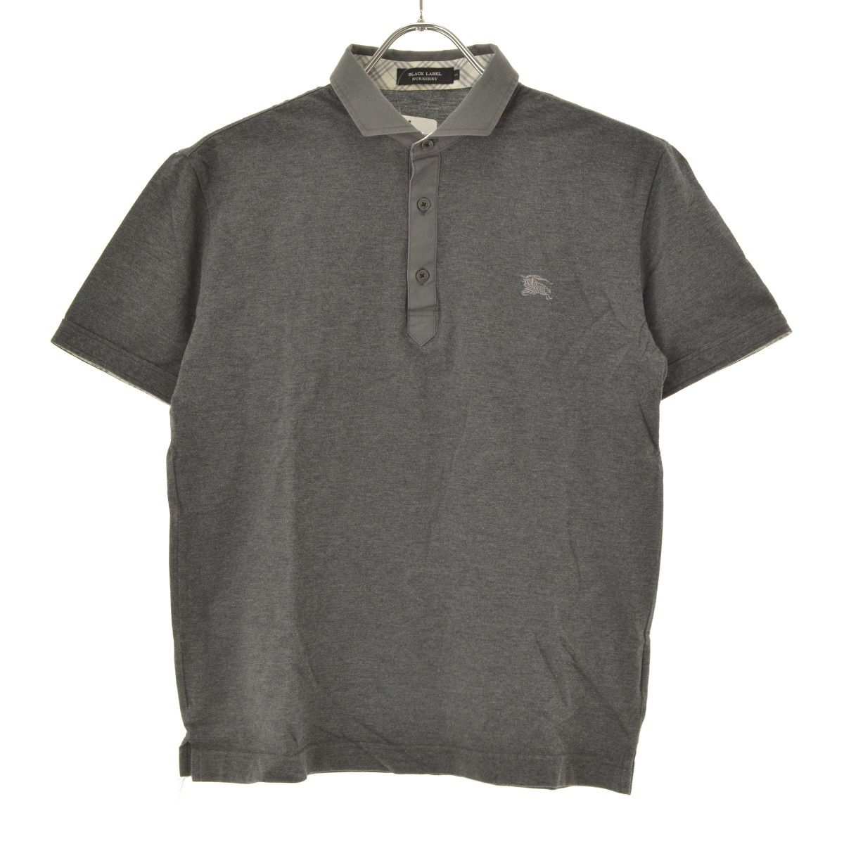 BURBERRYBLACKLABEL】襟切替 鹿の子半袖ポロシャツ - メルカリ