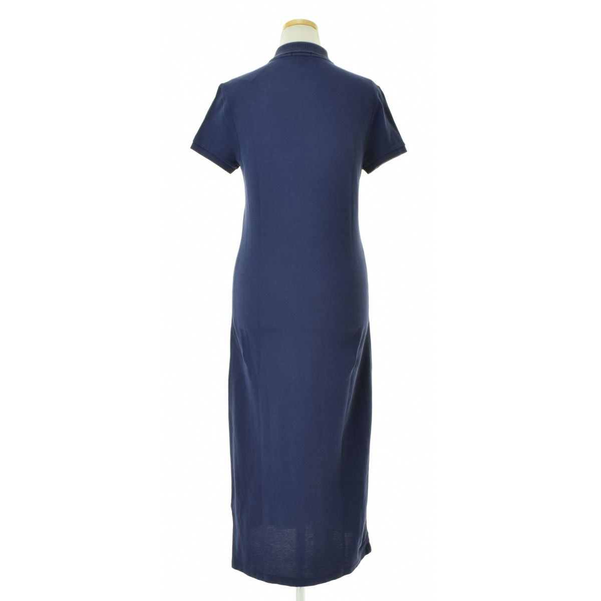 POLORALPHLAUREN】ポロシャツ 鹿の子 ポニー刺繍ロング半袖ワンピース