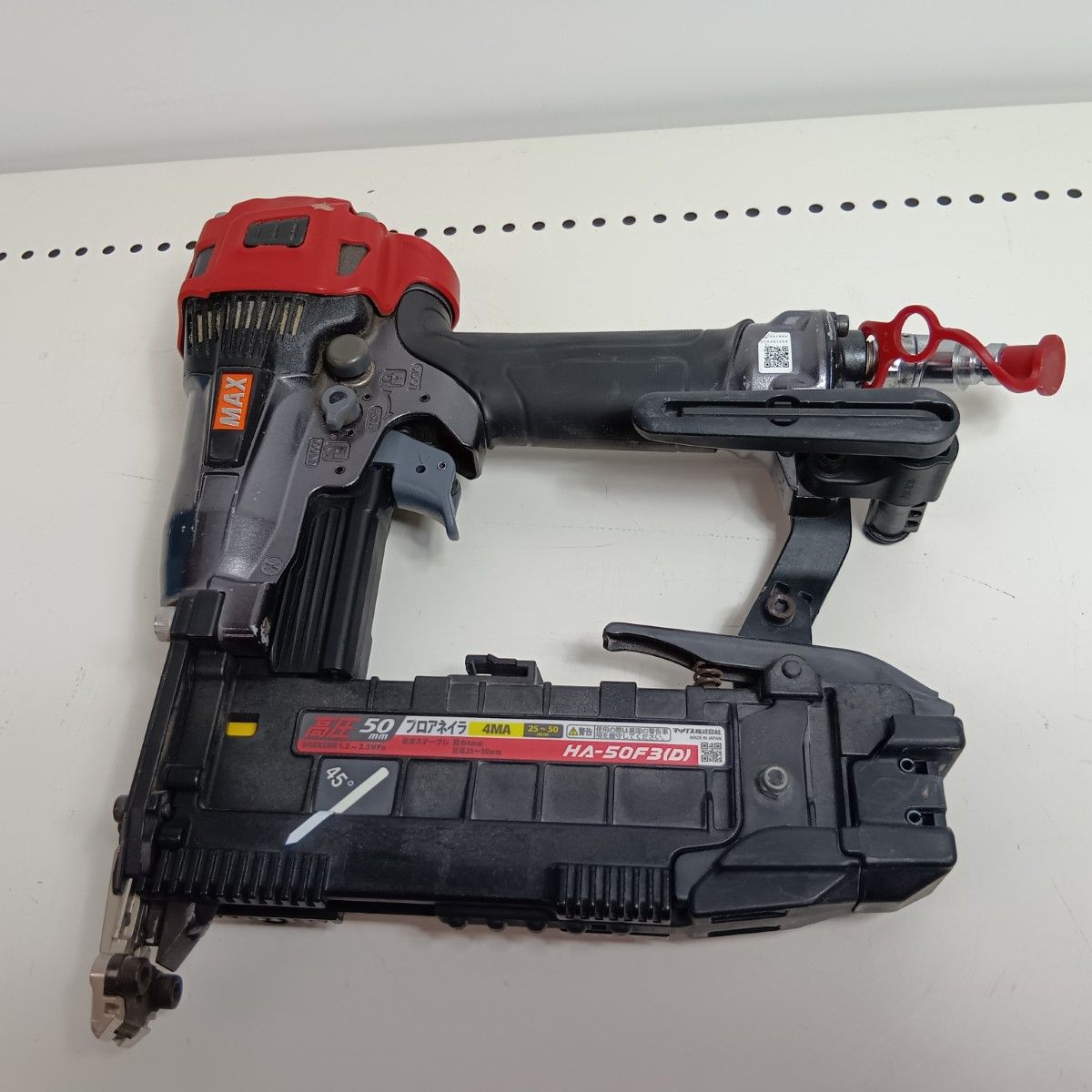 MAX マックス エアネイラ HA-50 F 3 レッド 程度B 本体のみ 高圧キズ ヨゴレ有