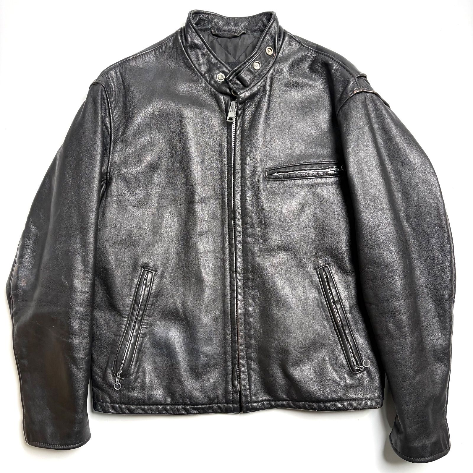 米国製】Schott レザー ライダースジャケット 黒 42 本革 641Q - メルカリ