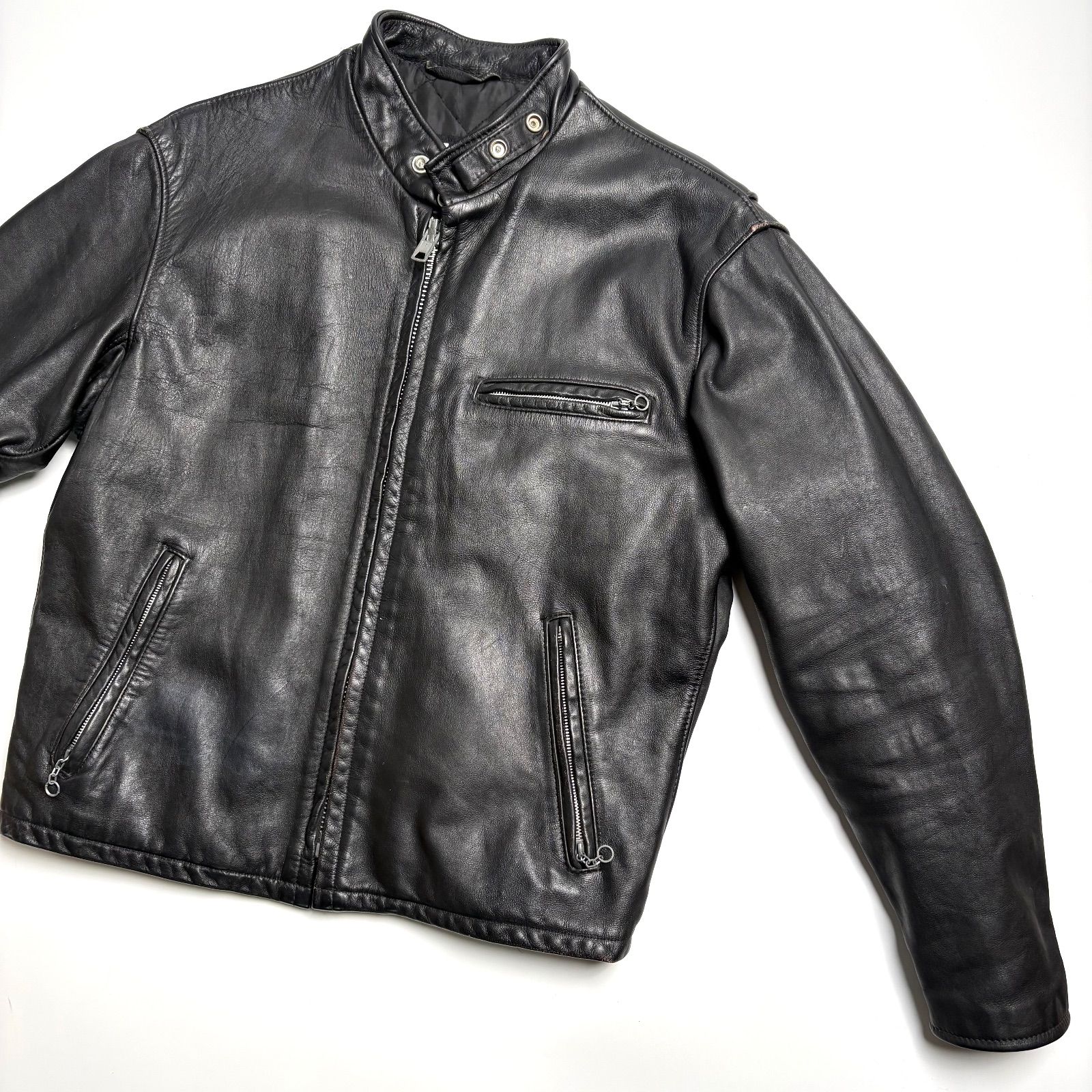 米国製】Schott レザー ライダースジャケット 黒 42 本革 641Q - メルカリ