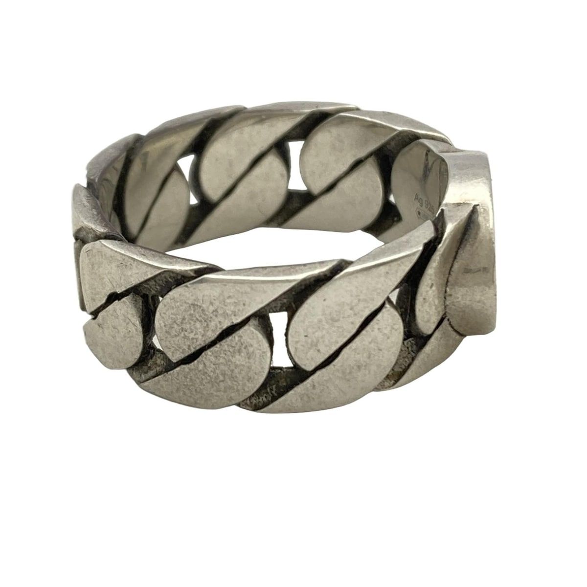 GUCCI グッチ インターロッキングG リング　22号 GUCCI(グッチ) リング 22美品 インターロッキングG シルバー×グリーン