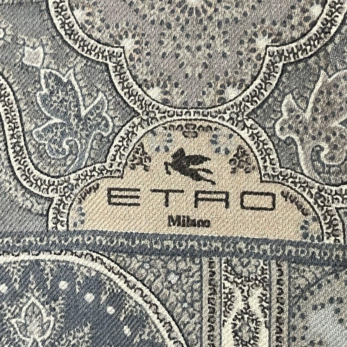 ETRO(エトロ) マフラー - ダークグレー×グレー ペイズリー柄 ウール